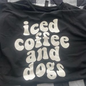 Iced Coffee & Dogs Oversized Shein Tshirt